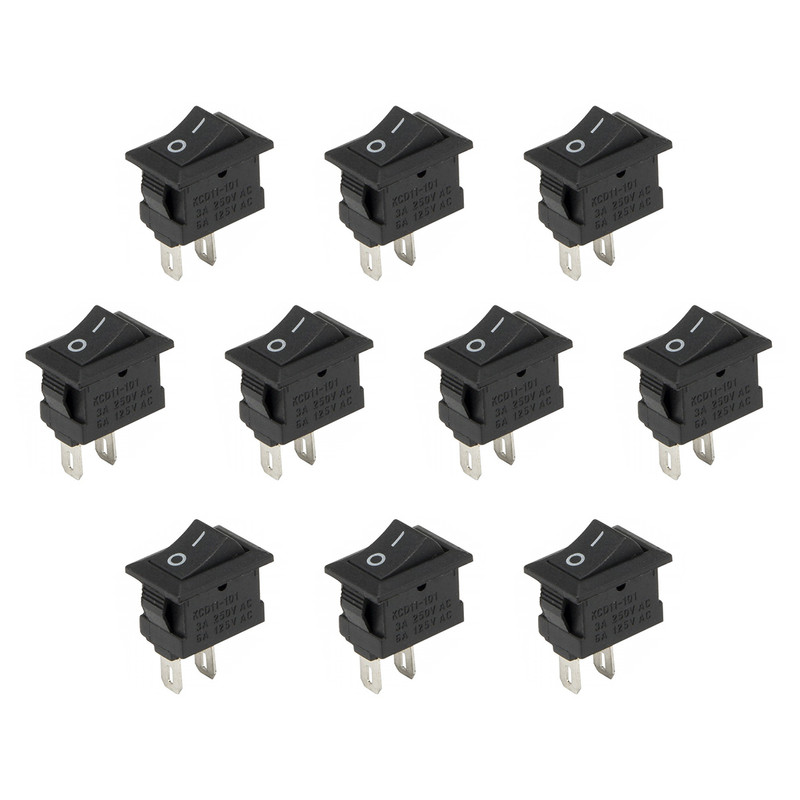 کلید راکر مدل 2 پایه KCD1-11 بسته 10 عددی کلید راکر مدل 2 پایه KCD1-11 بسته 10 عددی