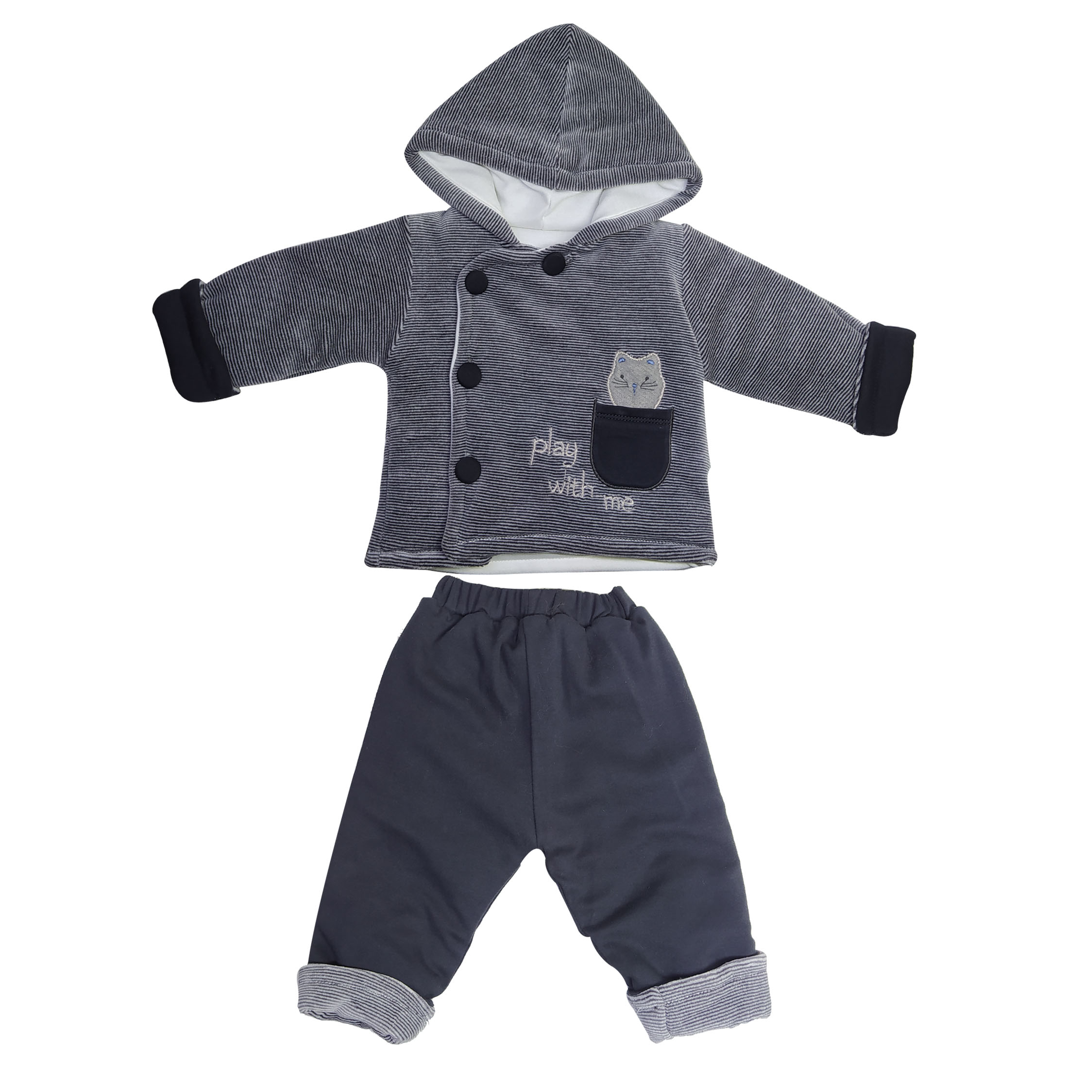 ست سویشرت و شلوار نوزادی مدل play with me