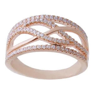 انگشتر نقره زنانه بازرگانی میلادی مدل فول نگین بدون ریزش ابکاری رادیوم کد AWR_631