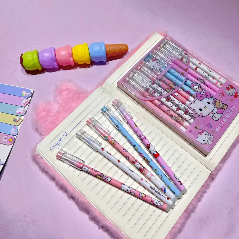 روان نویس مدل پاک کن دار طرح کیتی بسته 12 عددی