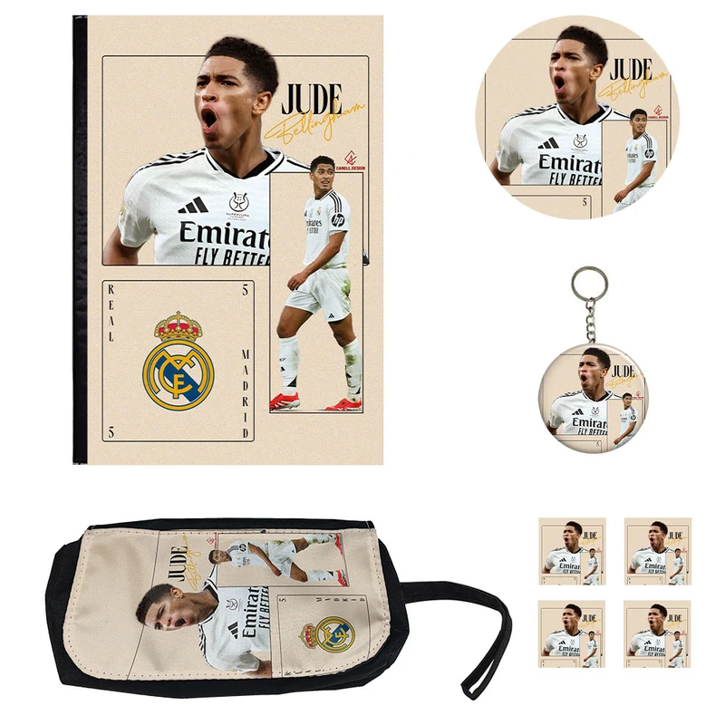 بسته لوازم تحریر مدل جود بلینگام کد Jude Bellingham مجموعه 8 عددی