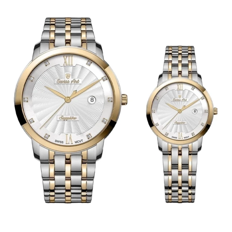 ست ساعت مچی عقربه‌ای زنانه و مردانه سوئیس آرت مدل sw7892