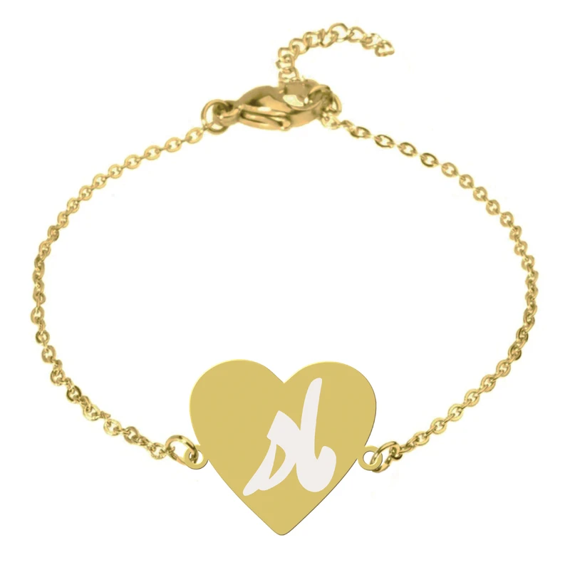 دستبند زنجیری زنانه هایکا طرح مادر و قلب کد zd.jh 12