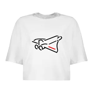 کراپ‌تاپ آستین کوتاه زنانه مدل موشک  کد L159 S