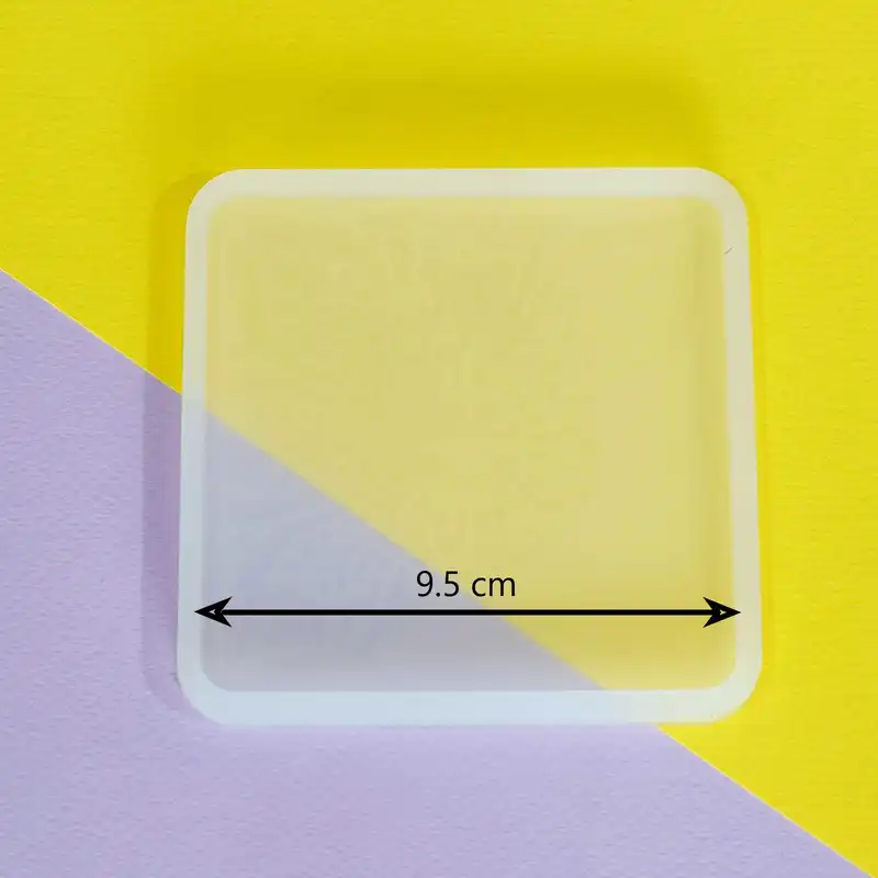 قالب رزین  مدل زیرلیوانی مربع طرحدار