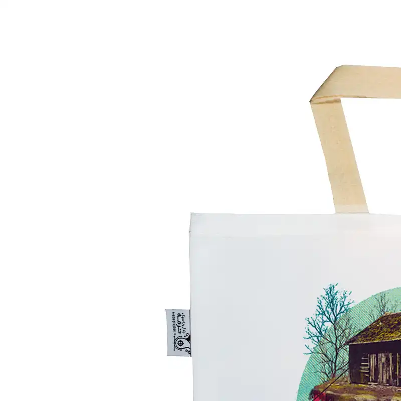 ساک خرید ترمه طراحان ایده مدل کلبه ای در ابرها 1 کد cfp085