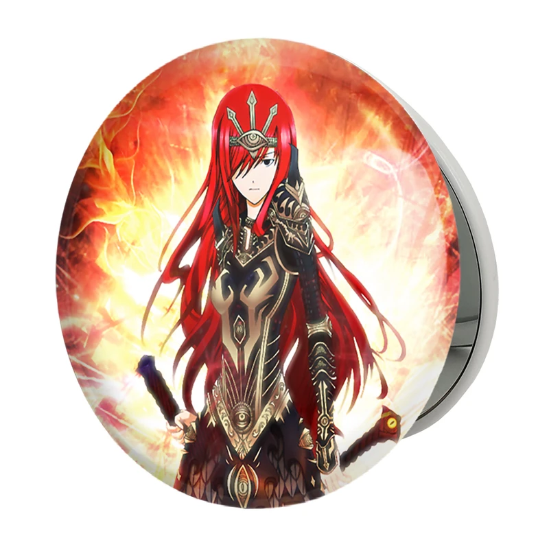 آینه جیبی خندالو طرح ارزا انیمه فری تیل Fairy Tail مدل تاشو کد 16513 