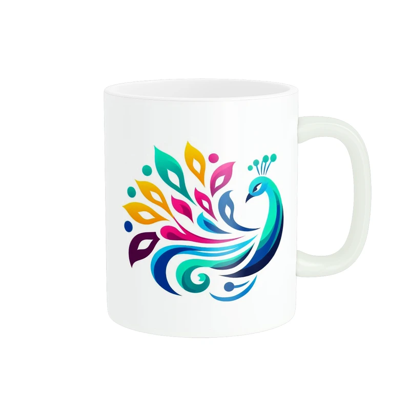 ماگ پاد آفرین طرح طاووس کد 1670