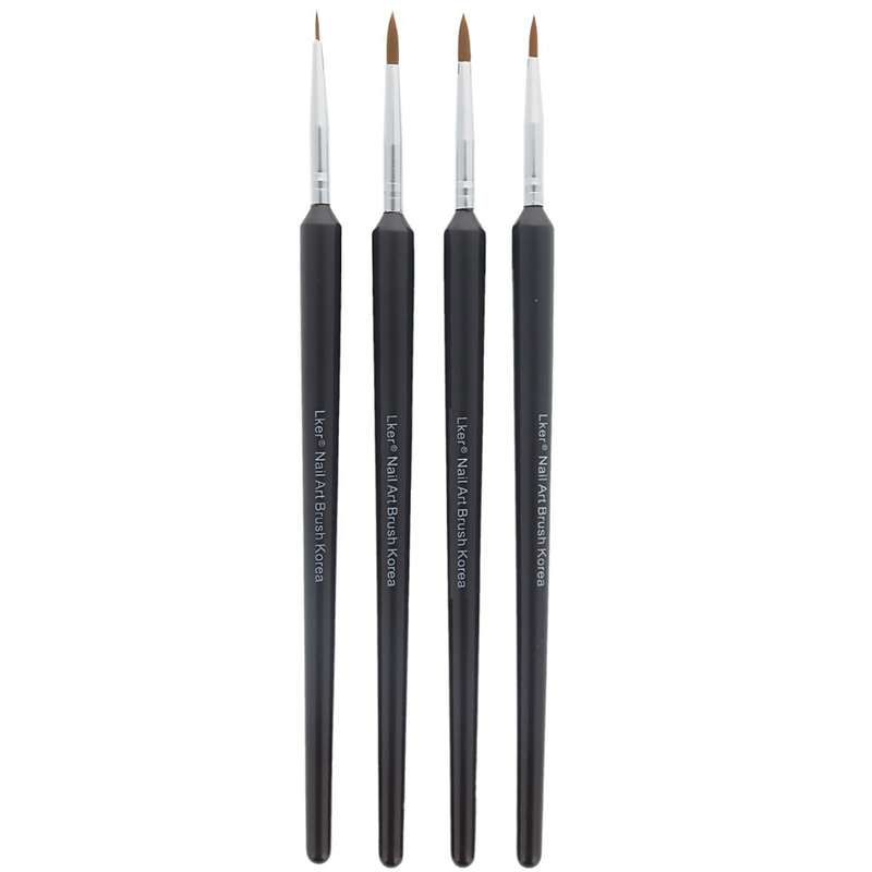 قلم موی طراحی ناخن لکر مدل 04 مجموعه 4 عددی