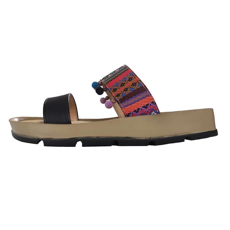 دمپایی دخترانه زرپای مدل 2-G545 رنگ مشکی