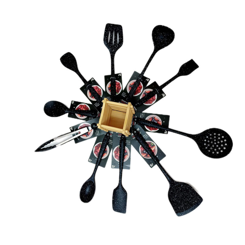 سرویس کفگیر و ملاقه 10پارچه شنگیا مدل سیلیکونی کد NEW 10-1