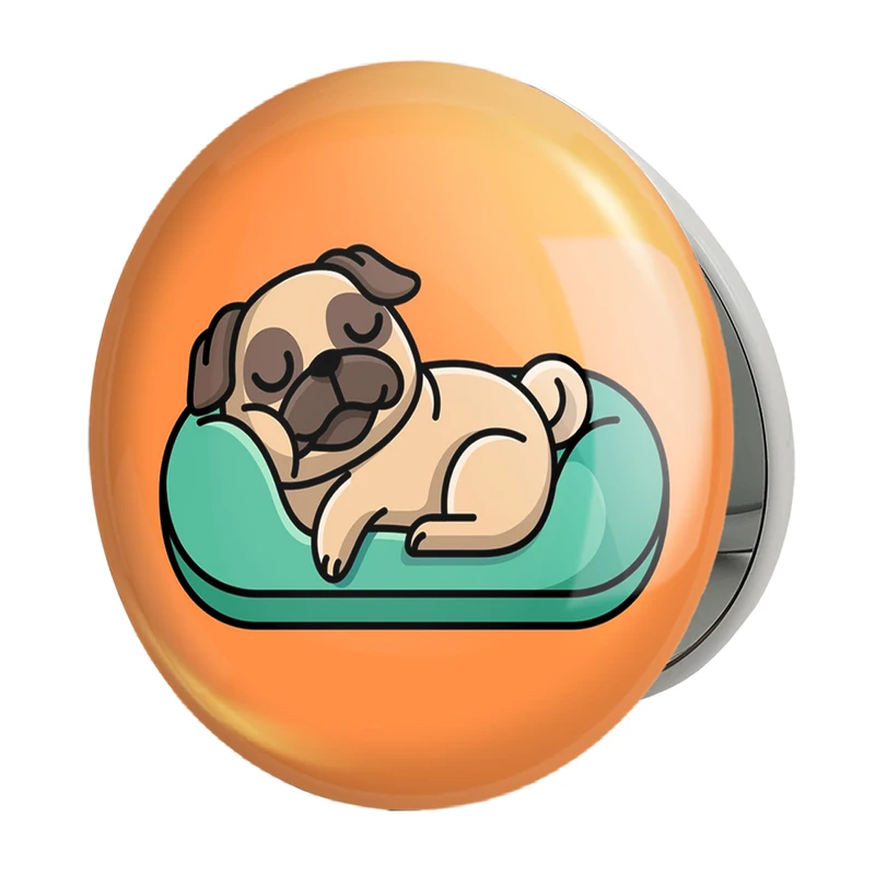 آینه جیبی خندالو طرح حیوانات بامزه سگ مدل تاشو کد 28378 