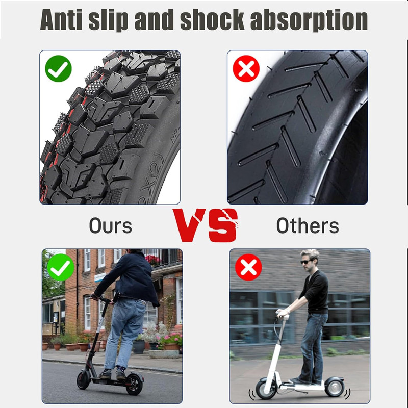 تایر اسکوتر برقی مدل  8.5Inch Offroad Tyres Tubeless بسته 2 عددی