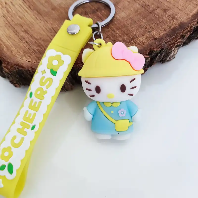 جاکلیدی مدل سیلیکونی طرح گربه کیتی کیف به سینه کد DB20