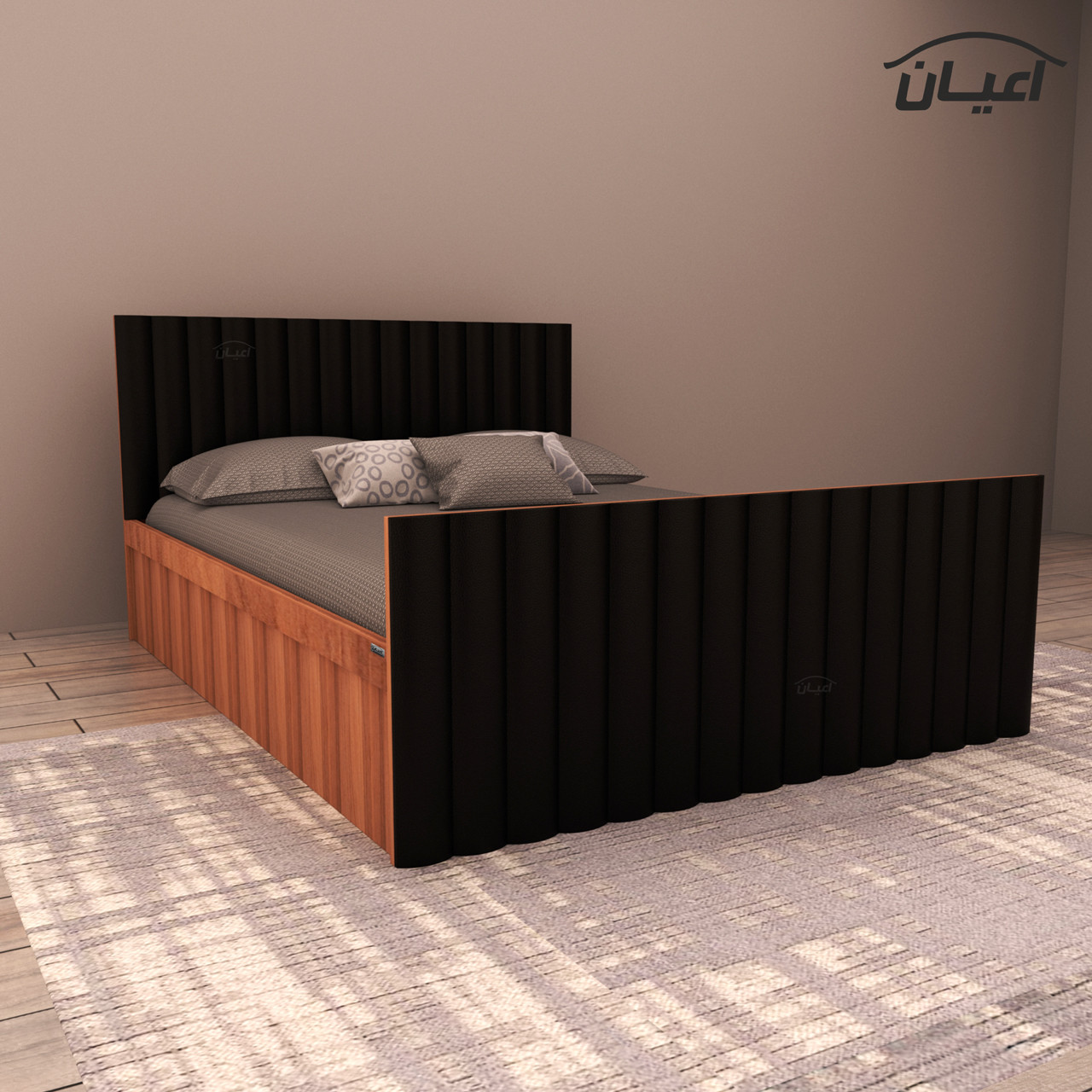تخت خواب دونفره اعیان مدل FH374 سایز 160x200 سانتی متر