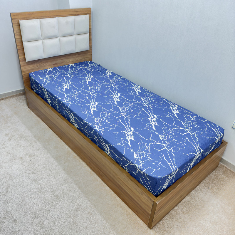 ملحفه ناتوسا مدل کشدار گرانیت یک نفره سایز 90x200 سانتی متر