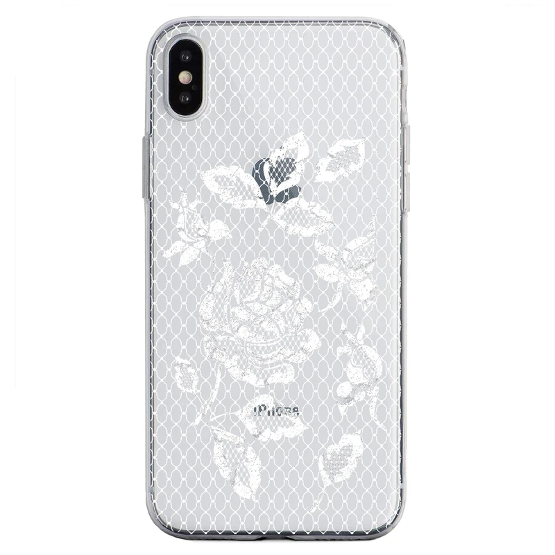 کاور مگافون طرح گل مدل C43-W مناسب برای گوشی موبایل اپل Iphone Xs Max