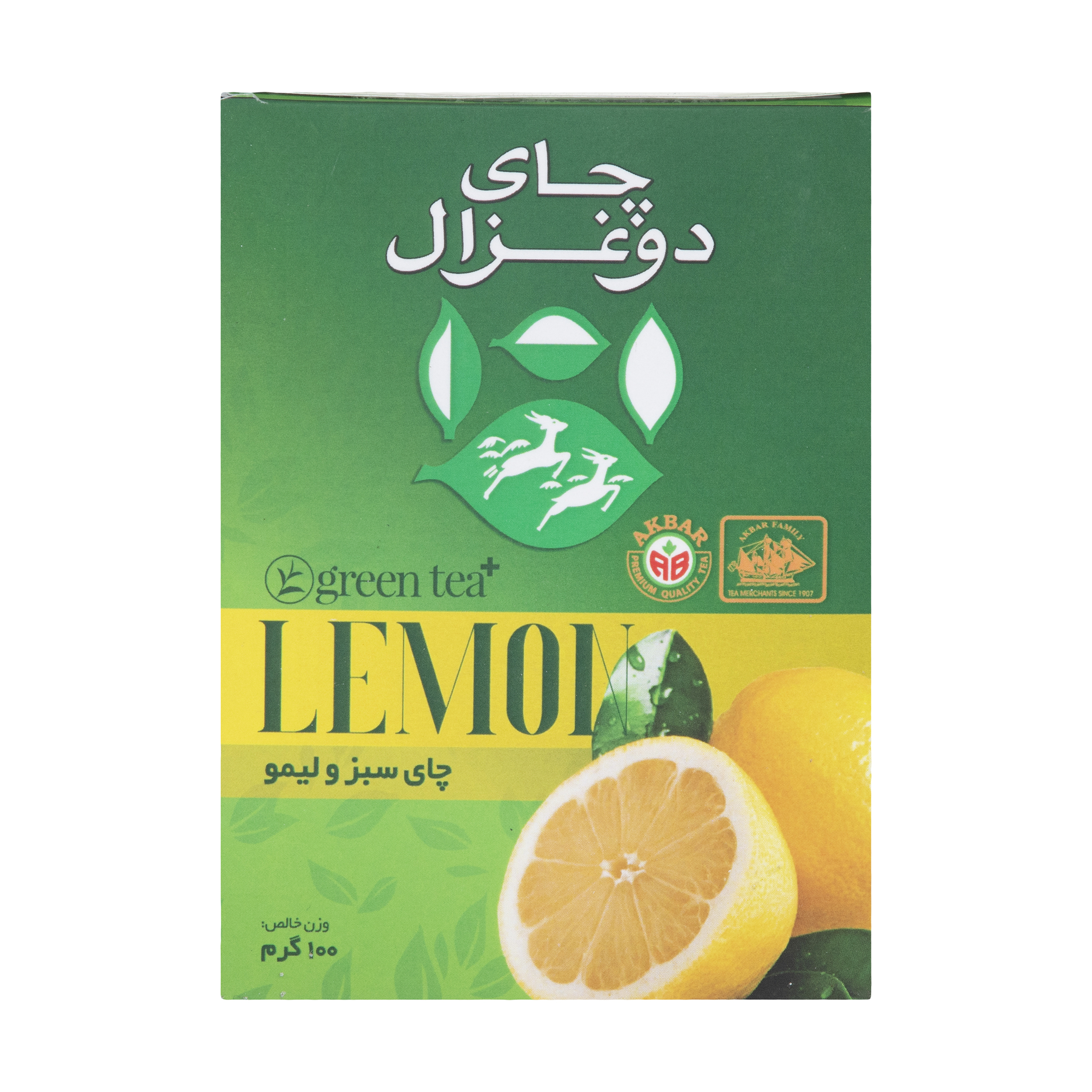 چای سبز و لیمو دو غزال  - 100 گرم