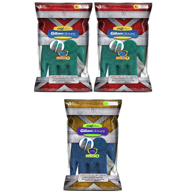 دستکش ایمنی دستکش گیلان مدل XSL مجموعه 3 عددی
