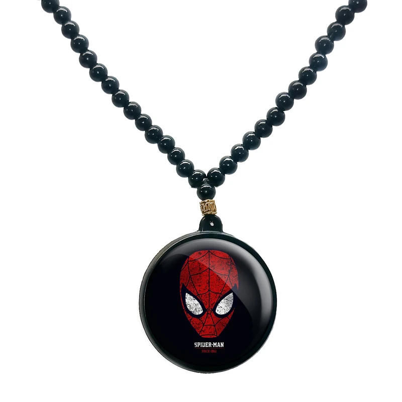 گردنبند پرمانه طرح مرد عنکبوتی کد pmd.7861 مدل دو طرفه