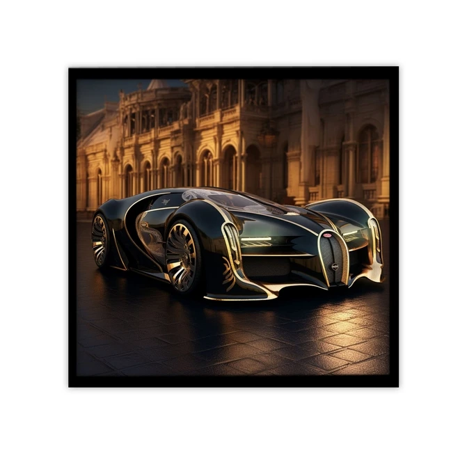 تابلو نوری بکلیت طرح ماشین بوگاتی مدل B-MID-19524