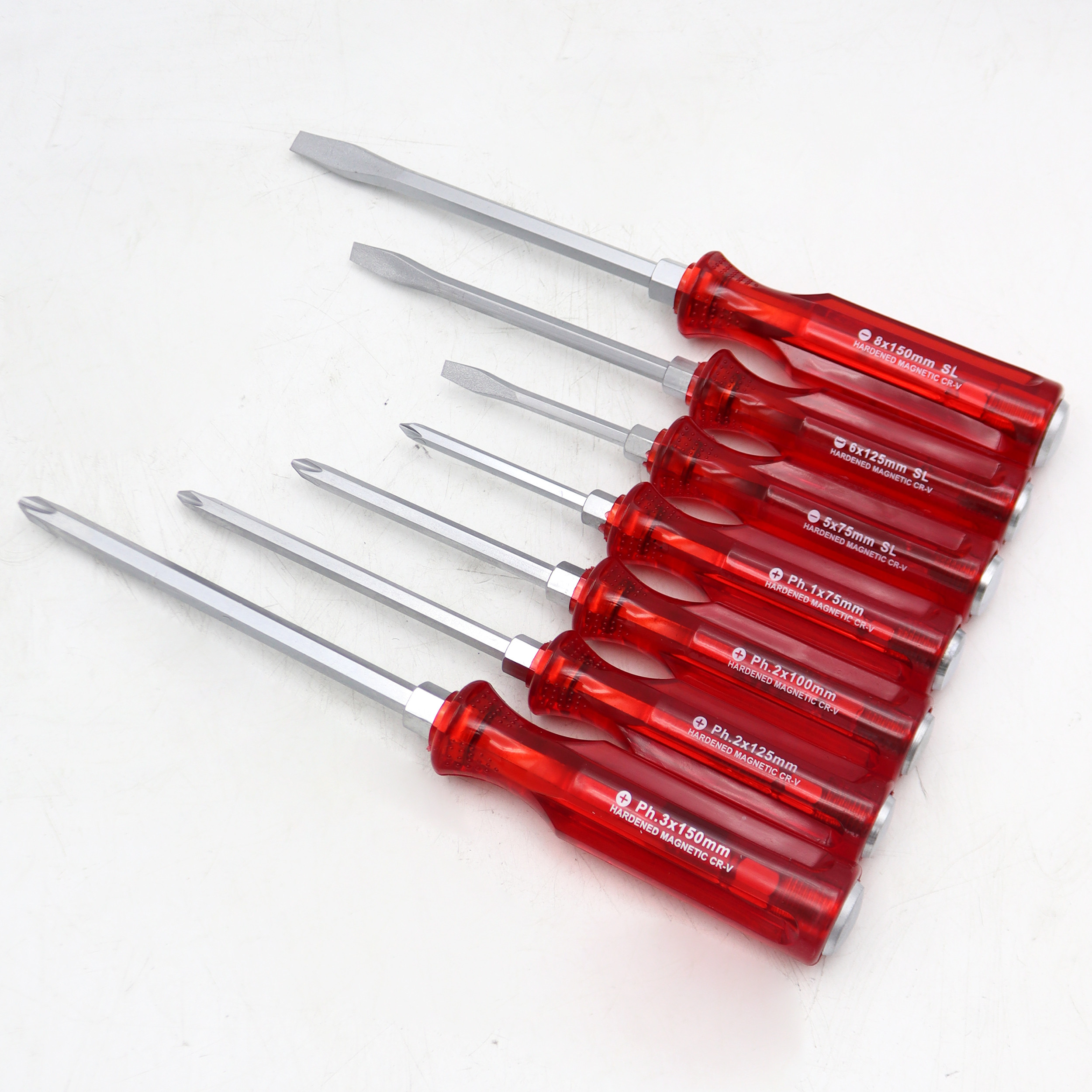 پیچ گوشتی ضربه خور دوسو و چهارسو اس تی ای مدل YP-07S مجموعه 7 عددی