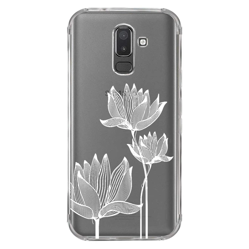 کاور مگافون طرح گل مدل C47-W مناسب برای گوشی موبایل سامسونگ Galaxy J8 2018