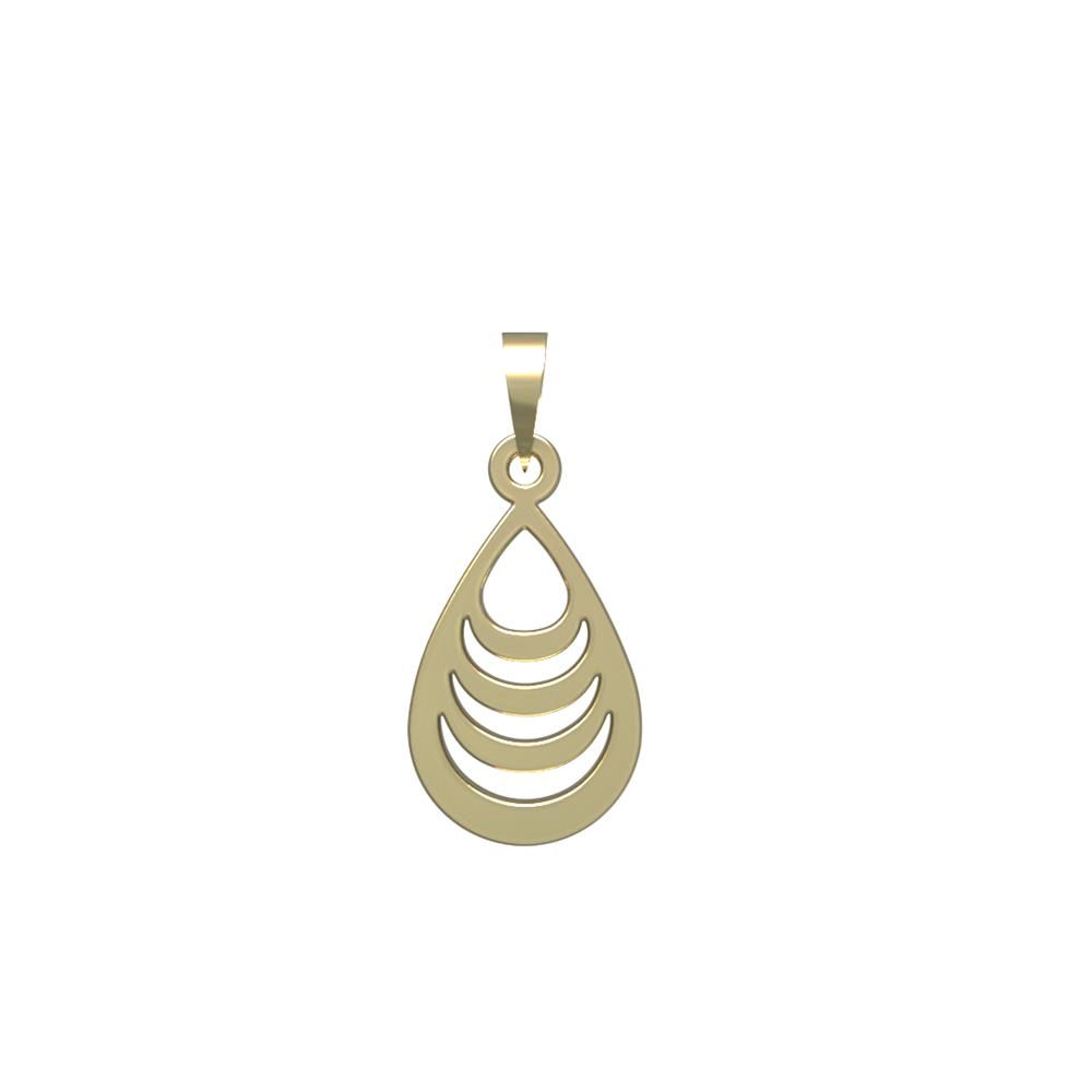 آویز گردنبند طلا 18 عیار زنانه مدوپد مدل هندسی کد PA1-13768 -  - 2