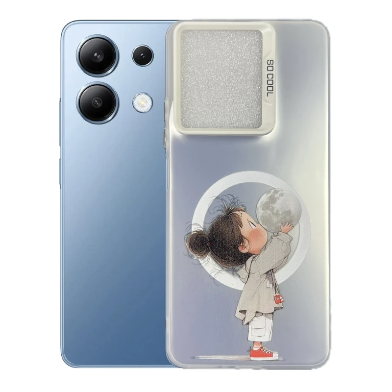 کاور طرح دختر و ماه مناسب برای گوشی موبایل شیائومی Redmi Note 13 4g