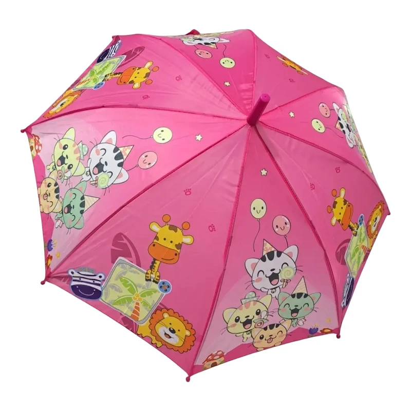 چتر بچگانه 8 پره مدل حیوانات جنگل قطر 85 سانتی‌متر