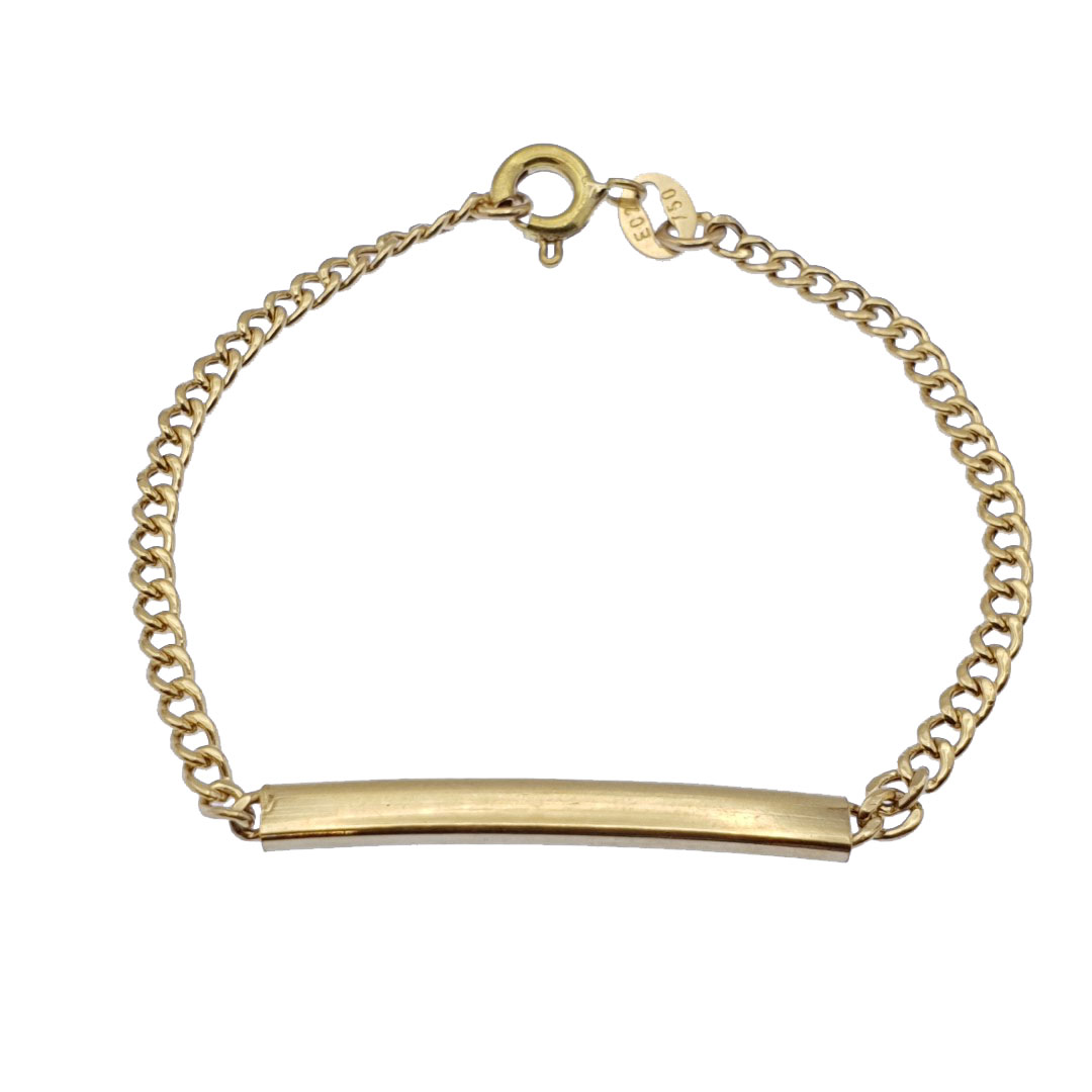 دستبند طلا 18 عیار دخترانه مدل 1EB1311