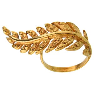 انگشتر زنانه گالری عزیزی طرح برگ مدل 14926