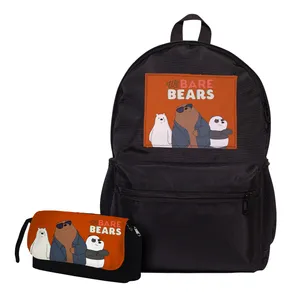 کوله پشتی مدل We Bare Bears به همراه جامدادی