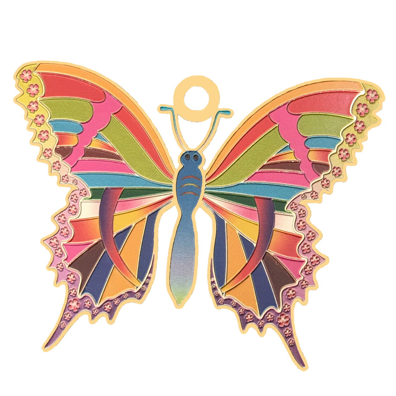 آویز گردنبند زنانه مدل پروانه کد KR49