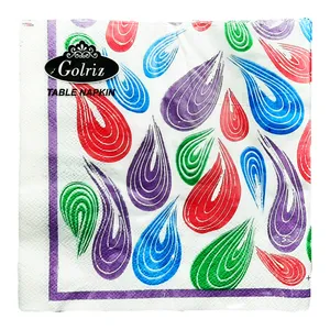 دستمال سفره گلریز مدل table napkin طرح بتجغه کد 01 بسته 20 عددی