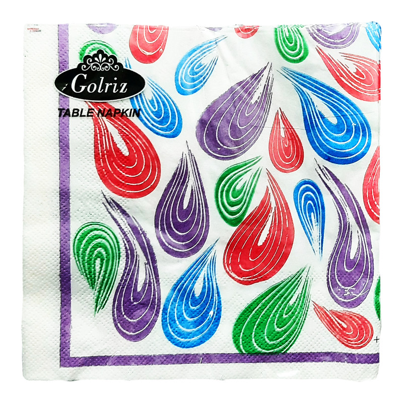 دستمال سفره گلریز مدل table napkin طرح بتجغه کد 01 بسته 20 عددی