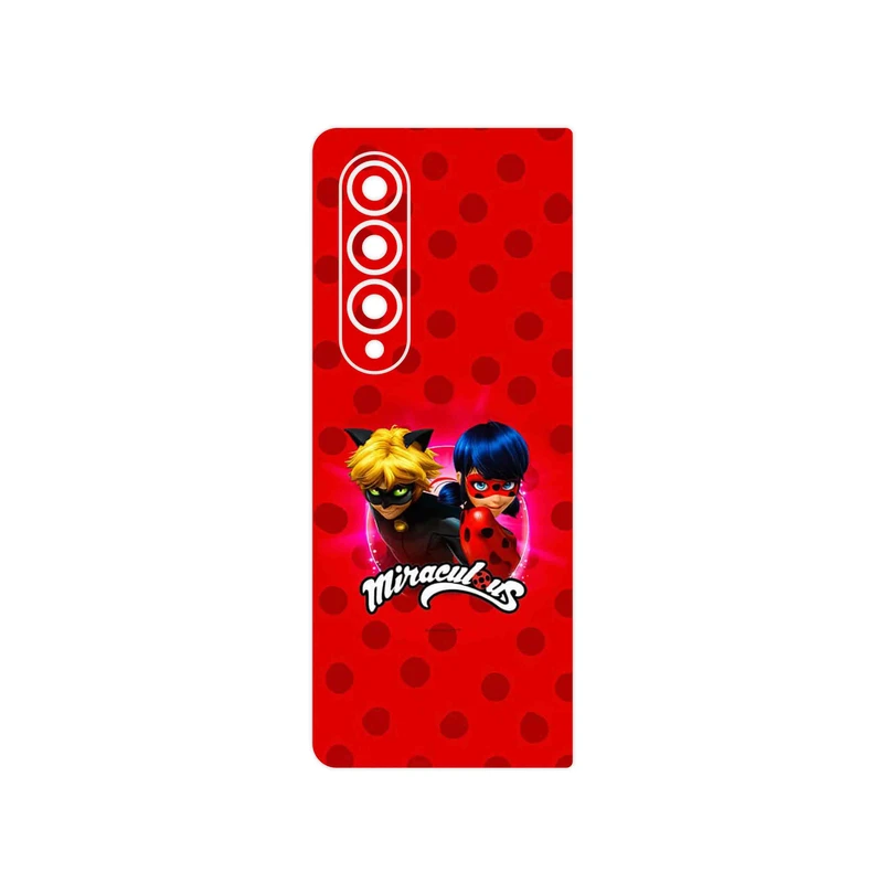 برچسب پوششی ماهوت مدل Ladybug and Cat Noir مناسب برای گوشی موبایل سامسونگ Galaxy Z Fold4