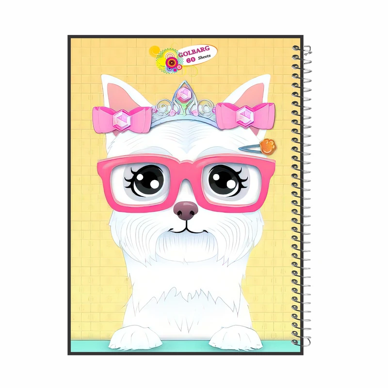 دفتر مشق 60 برگ گلبرگ طرح سگ بامزه کد 602441