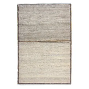 گبه دستباف یک و نیم متری طرح کف ساده کد 3003