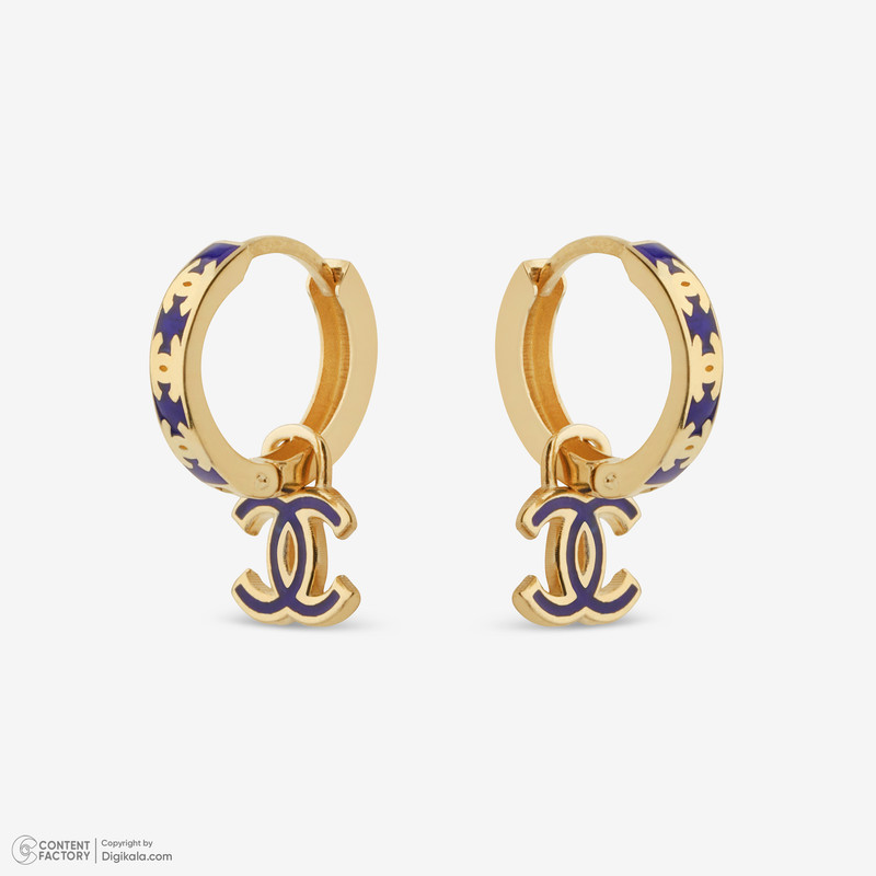 گوشواره حلقه‌ای طلا 18 عیار زنانه گلدم مدل E255013 - 7
