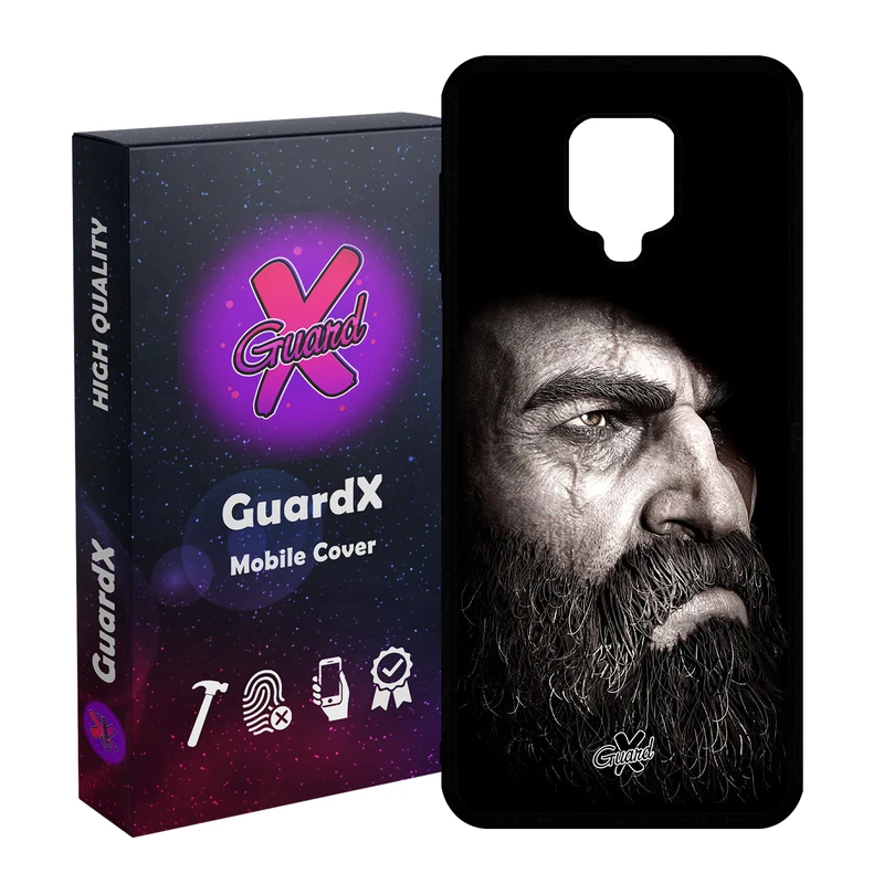 کاور گارد ایکس طرح God of War مدل Glass10100 مناسب برای گوشی موبایل شیائومی Redmi Note 9S / Note 9 Pro / Note 9 Pro Max