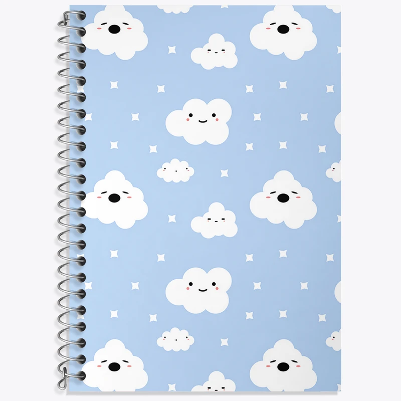 دفتر لغت 50 برگ خندالو طرح پترن ابر کد N1719