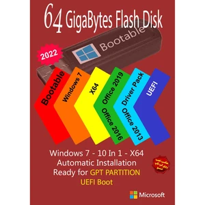 سیستم عامل Windows 7 AIO 10In1 X64 UEFI  - Driver Pack 2022 - Office 2013-2016-2019 Pro Plus  نشر مایکروسافت