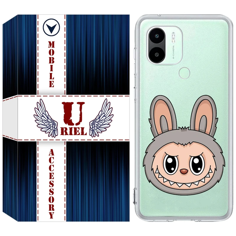 کاور یوریل قاب مدل Clear کد 114 طرح لبوبو Labubu مناسب برای گوشی موبایل شیائومی Redmi A1 Plus / A2 Plus