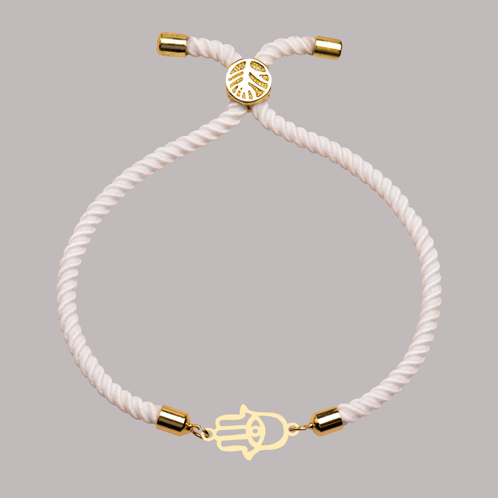 دستبند طلا 18 عیار زنانه کرابو طرح دست هما مدل Kr102239 -  - 1