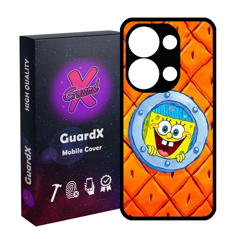 کاور گارد ایکس طرح باب اسفنجی مدل 10982 مناسب برای گوشی موبایل شیائومی Redmi Note 13 Pro 4G / Poco M6 Pro 4G
