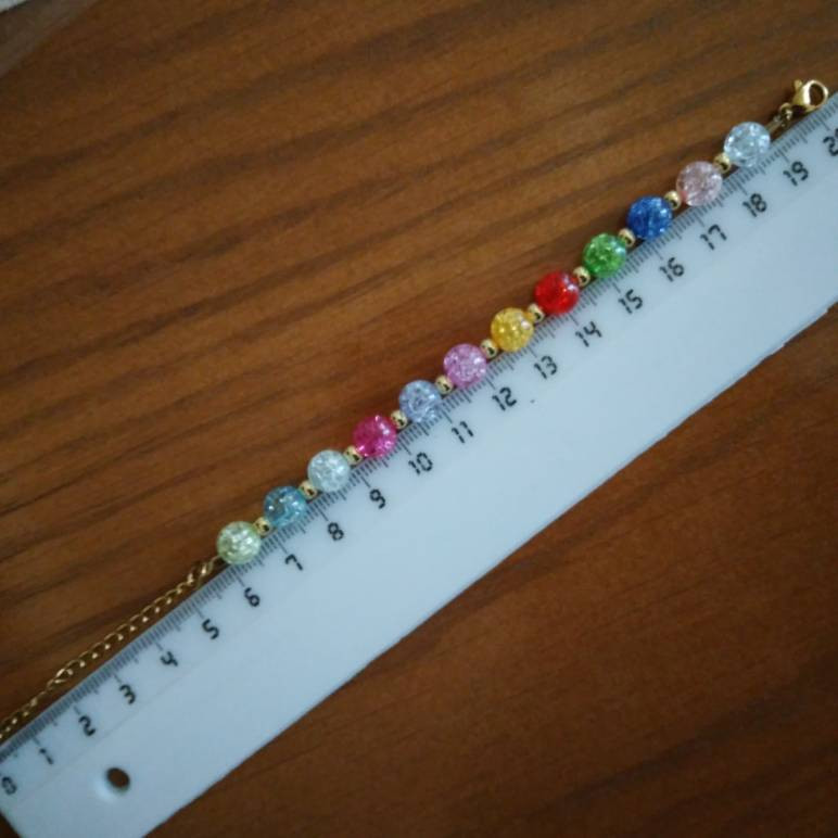 دستبند دخترانه مدل مهره ای دلبر کد 0311