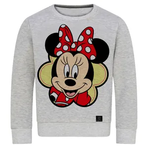 سویشرت دخترانه 27 مدل میکی موس  کد J03 رنگ طوسی