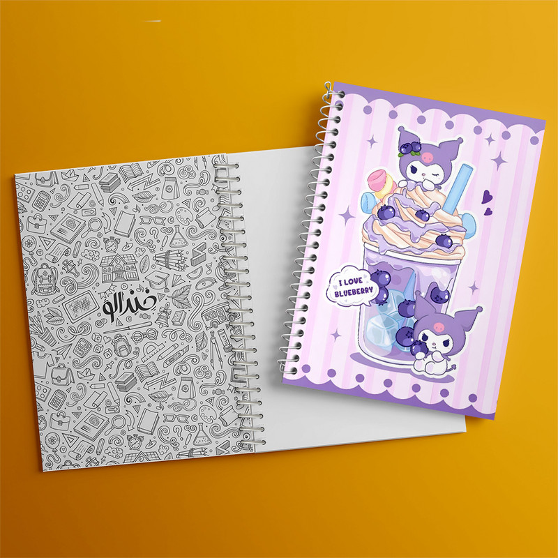 دفتر نقاشی 50 برگ خندالو طرح کرومی (Kuromi) کد N4203