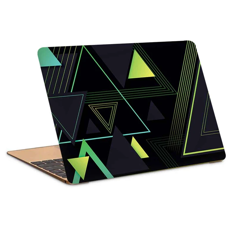 استیکر لپ تاپ طرح triangles on dark کد c-947 مناسب برای لپ تاپ 15.6 اینچ